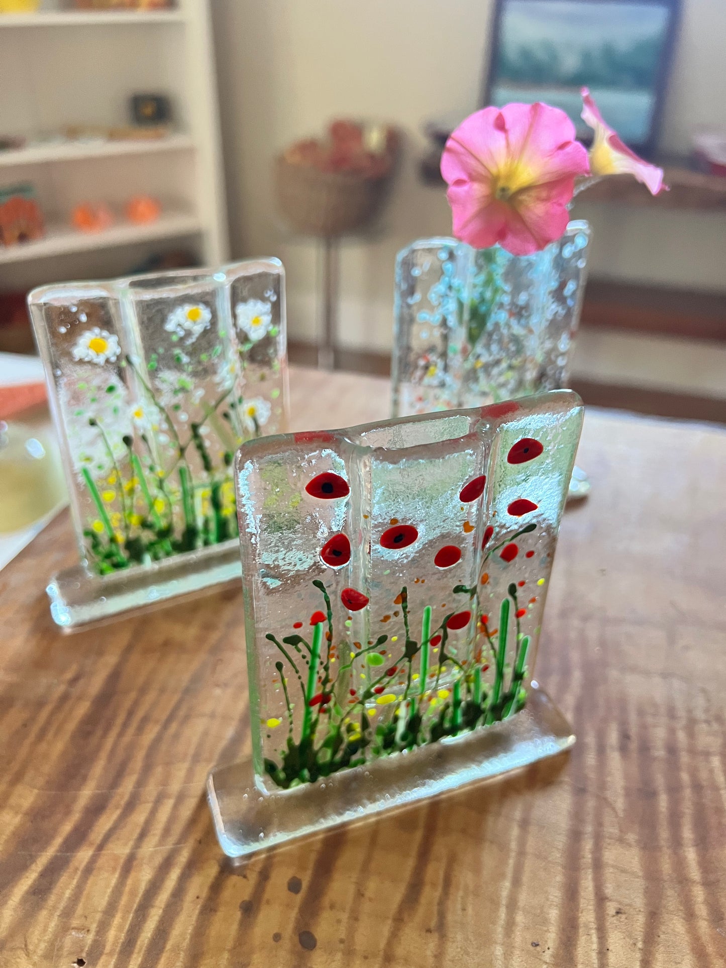 Fused Glass Pocket Vase - In Studio Class