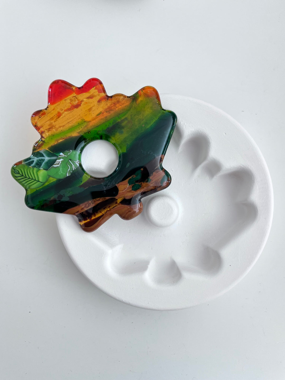 Maple Leaf with Hole - Fused Glass Mold